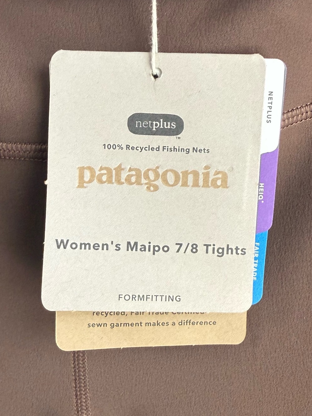 NWT PATAGONIA Cone Brown Maipo 7/8 Tights - Picture 6 of 10